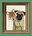 Dog Art Print Halloween Pug with Wolf Mask Costume 'Dottie's Inner Wolf' Dictionary Page art print