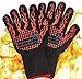 Platinum UMD 932F Oven and BBQ Mitts Cut Heat Resistant Gloves,Chef Supplies Accessories,100% Cotton Lining, Stripes for Ultimate Grip, Perfect for Kitchen, Baking, Grilling, Barbecue EN407 Certified