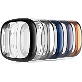 KPYJA Screen Protector for Fitbit Sense 2/Versa 4 Case, Soft TPU Plated Case All-Around Protective Screen Full Cover Bumper for Sense 2/Versa 4 Smart Watch