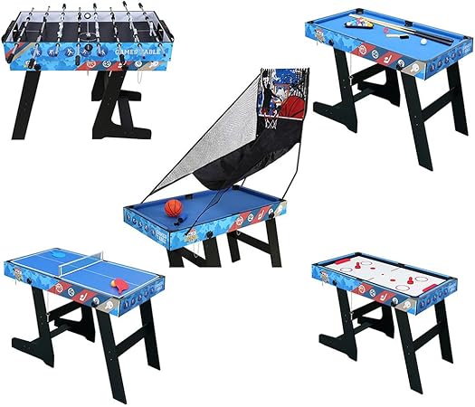 Amazon Hlc 4in1テーブルゲーム テーブルサッカー 卓球 ホッケー ビリヤード 横幅121 5cm 奥行61cm 高さ81 3cm スポーツゲーム おもちゃ