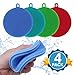 Blue Ridge Kitchenware | Silicone Rubber Dish Sponge | Multi-Purpose Antibacterial Scrubber | Heat Resistant | Ultra Soft, Durable Bristles | Multi Color | Easy to Clean & Dishwasher Safe | 4 Pack