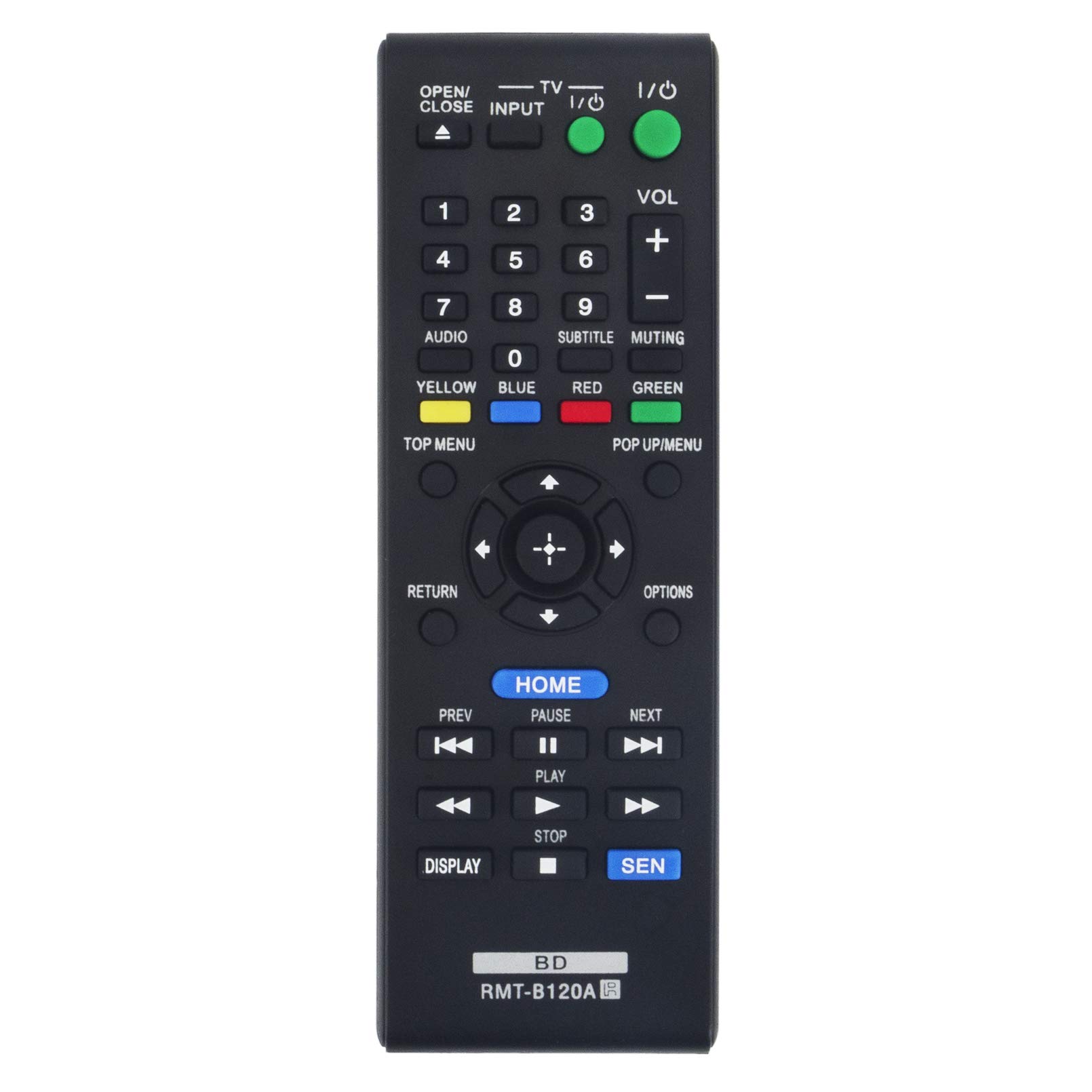 RMT-B120A Replace Remote Control - VINABTY RMT B120A Blu-Ray Remote Control for Sony BLU RAY BDP-S190 BDP-S1100 BDP-S3100 BDP-S5100 RMTB120A Remote Controller
