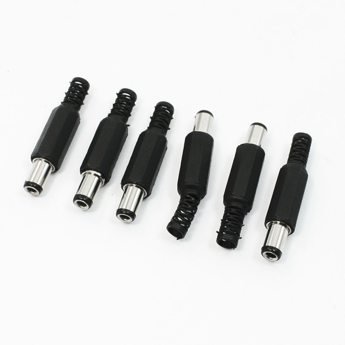 sourcing map 6.3x3.0mm DC Male Connector Jack Solder Adapter DIY DC Barrel Connectors Replacement 6pcs