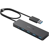 Anker USB Hub, 4-in-1 USB Splitter, 4 USB-A Ports with 5Gbps Data Transfer | Extender for USB-A Port Laptop, PC, Desktop and More (2ft USB-A Connector, Charging Not Supported)