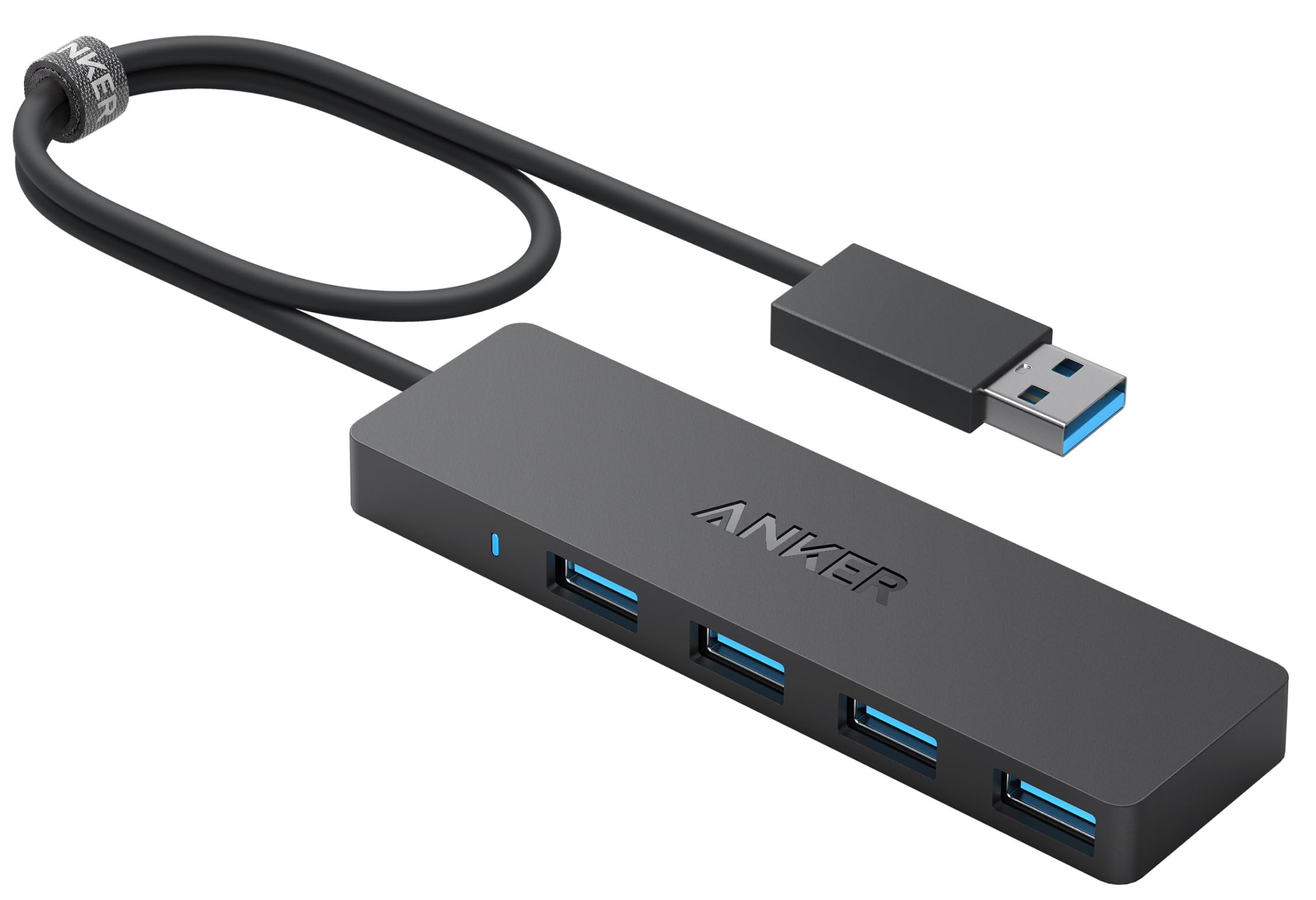 Anker USB Hub, divisor USB 4 en 1, 4 puertos USB-A con transferencia de datos de 5 Gbps