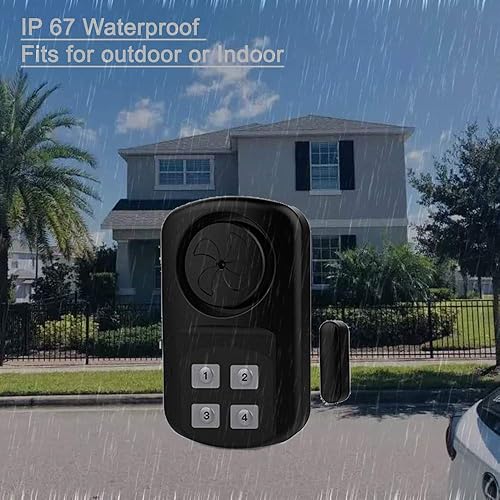 Outdoor Door gate Alarm with Remote Control,Waterproof IP67 Door