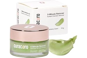 CURACORO Lash Cream Remover for Lash Extensions 15g, Dissolves Powerful Eyelash Extension Glue, Low Irritation Cream for Sensitive Skin (Melon Scent for Sensitive Eyes)