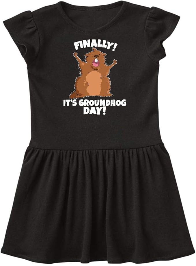 inktastic Finally It's Groundhog Day Infant Dress Clothing