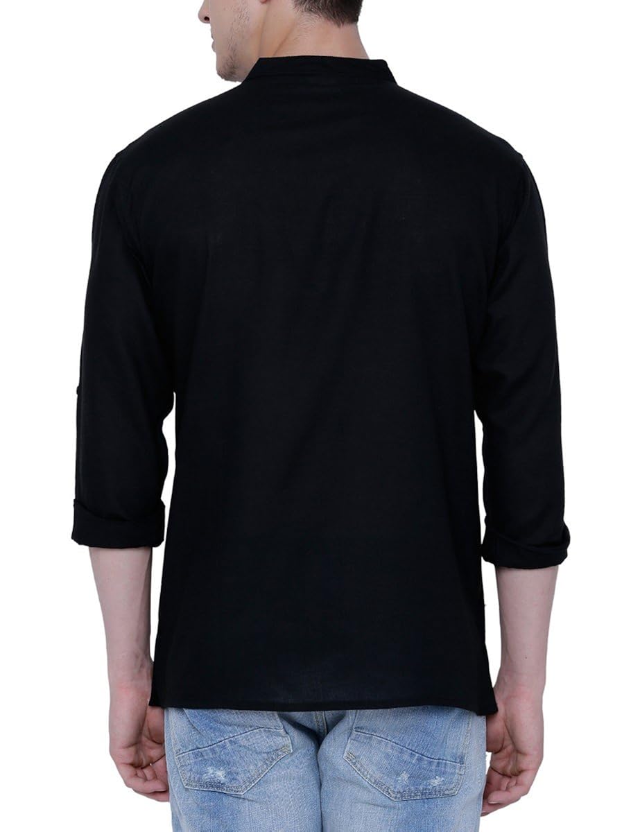 svanik men's mid thigh rayon kurta