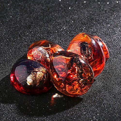 Springdoit 10 amber craft pendant insect specimen, creative home decoration exquisite craft resin process (10 crabs)