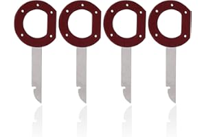 ASUBHA 4PCS Radio Removal Tool kit, Easy Grip Handles and Stiff Blades, OEM Head Unit CD DVD Host Key Disassembly Tool Compatible with Audi A3, A4, Mercedes Benz A C E Class, VW Golf, Passat, Jetta