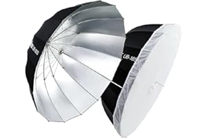 Godox Umbrella UB-85S Parabolic 34-inch/85cm Lightweight and Portable Professional Lighting Accessory with Included Transpare