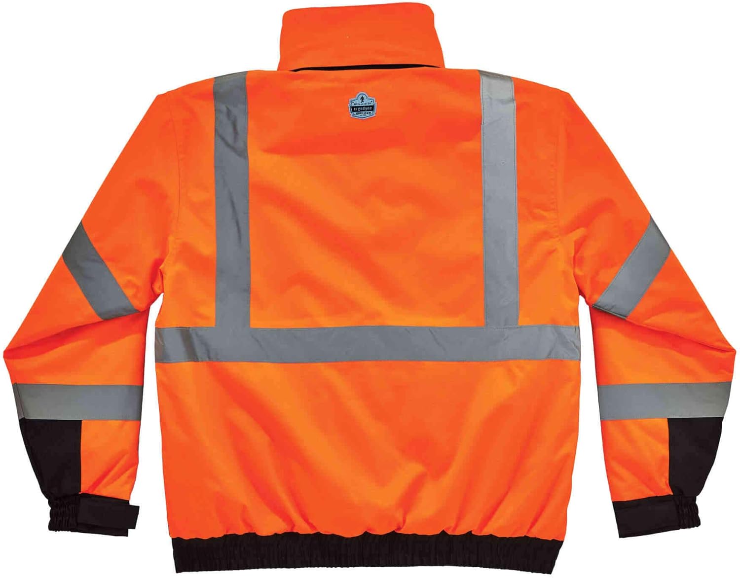 High Visibility Reflective Winter Bomber Jacket, Black Bottom, Zip Out Fleece Liner, ANSI Compliant, Ergodyne GloWear 8381 - - 