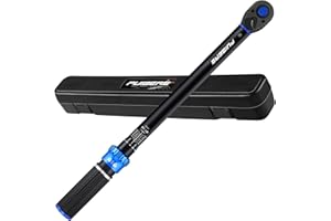PUIBERS 3/8 Torque Wrench 10-110 FT.LB/13.6-149.2 Nm, 72-Tooth Dual-Direction Adjustable Drive Click Torque Meter, Precise To