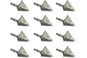 JIANZD Archery Broadheads 100/125 Grain Fixed Blades Screw-in Arrowheads for Crossbow Recurve Bow and Compound Bow