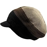 Knitted Cotton Rasta Slouchy Beanie Visor