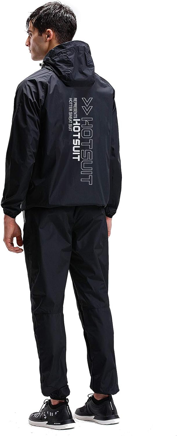 HOTSUIT Sauna Suit Men Anti Rip Boxing Sweat Suits Exercise Workout Jacket : Sports & Outdoors