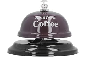 Manual Call Bell with Anti Slip Base, Stainless Steel Service Assistance Ding Bell for Restaurant Hotel School Office Recepti