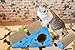 Living Express Cat Scratching Post/Pad/Cardboard with Catnip, Sturdy Recycled Materials Scratcher, Free Toy (Triangle)