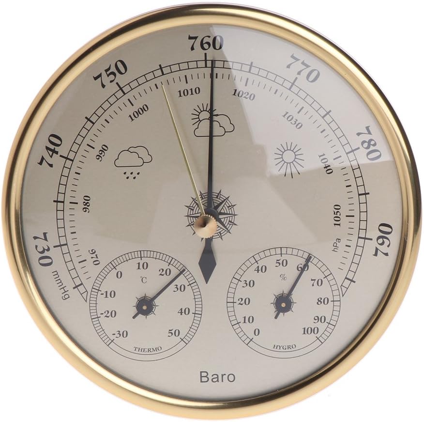 Yuayan Wall Mounted Household Barometer Thermometer Hygrometer Weather Station Hanging