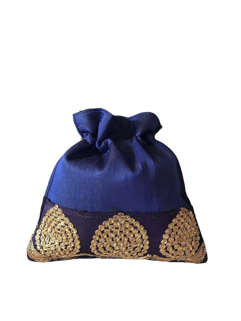 generic women's fancy designer potli blue wi-59-po-blue