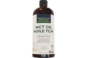Viva Naturals MCT Oil Organic for Keto Coffee, Smoothies and Salad Dressings - Made from Organic Coconuts - Gluten Free, Dair