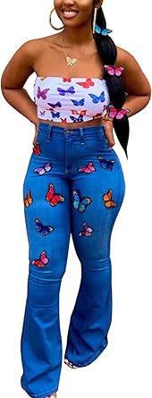 butterfly bell bottoms