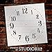 Provincial Clock Face Stencil by StudioR12 | Classic Numbers Clock Art - Reusable Mylar Template | Painting, Chalk, Mixed Media | DIY Decor - STCL2337 - Select Size (12