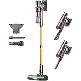 TVTAU Cordless Vacuum Cleaner,600W 50KPA 70Mins Runtime for Home, Self-Standing Stick Vacuum with LED Display, Anti-Tangle, 8-in-1 Lightweight Vacuum for Pet Hair, Carpet, Hard Floor