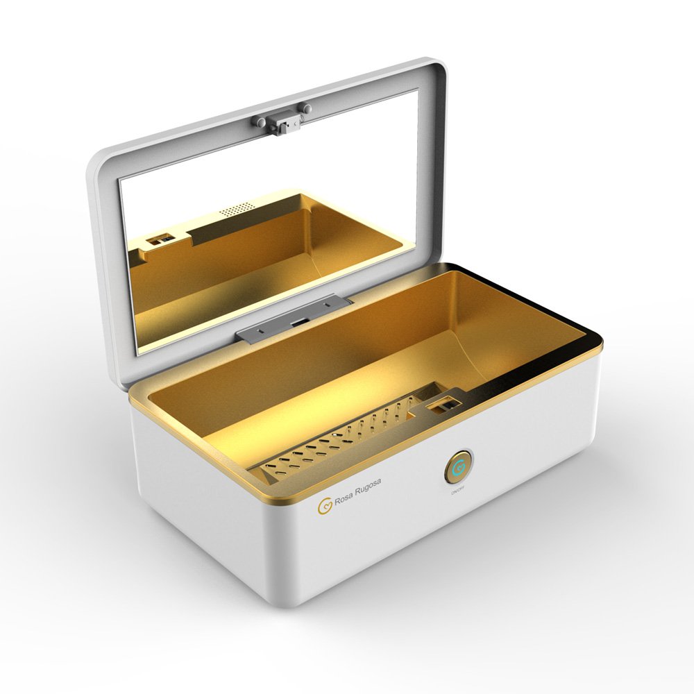 Rosa Rugosa Portable UV Light Plus Ozone Sterilization Box - Hygienic Locking Sexy Toy Storage Box
