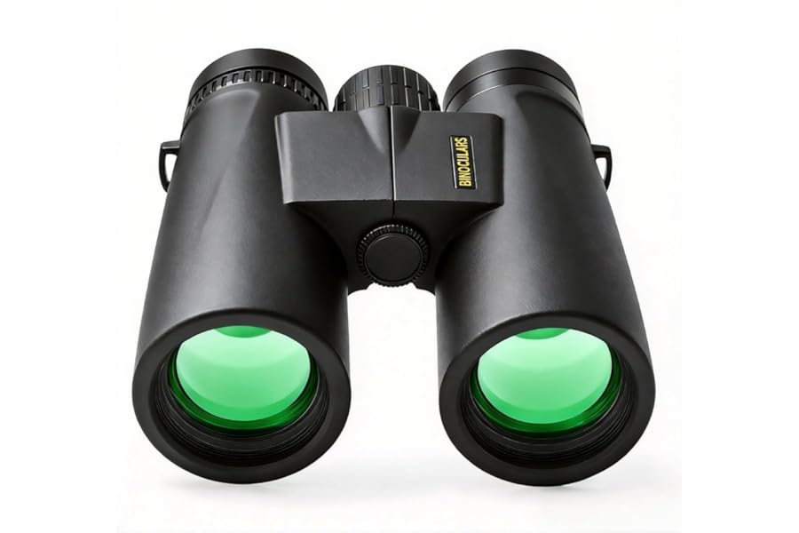 Asacam 12x42 Binoculars for Adults, High Powered Binoculars with Large Eyepiece, Lightweight HD BAK4 Prism for Bird Watching, Travel, Hunting, Camping, Sports