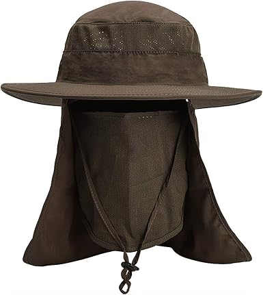 bucket hat with neck shade