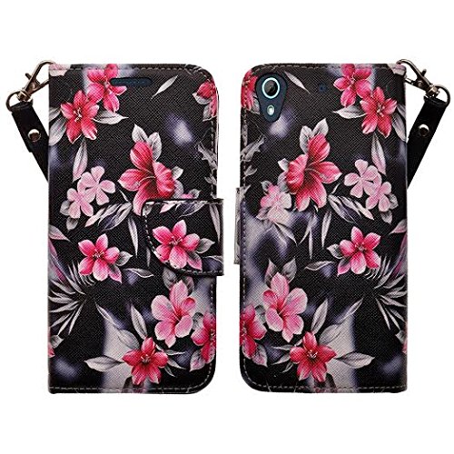 HTC Desire 626 (Verizon, AT&T), HTC Desire 626s (T-Mobile, Cricket, Sprint, Tracfone, MetroPCS, Boost Mobile, Virgin Mobile) All-in-One Phone Carrying Case - Flip Folio Faux Leather Slim Fit Cover, Luxury Wallet Pouch with Credit Card ID & Cash Money Hold
