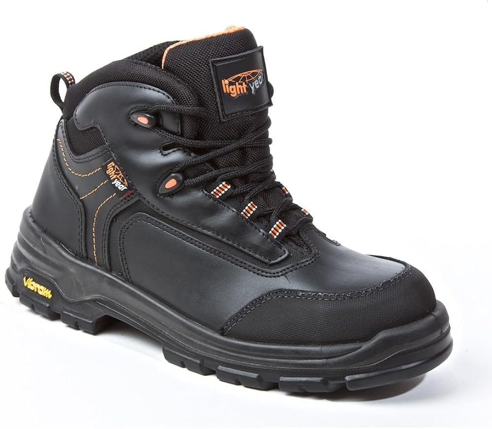 Light Year, Vibram, Safety Boots S3 HRO SRC Black/Orange Amazon.co.uk