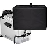 Deep FryerDust Cover for T-fal 3.5L Stainless Steel Deep Fryer | Heavy Duty 600D Nylon Waterproof Protective Heat-resistant Dustproof Deep Fryer Cover with Handle Foldable Washable
