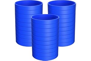 Morcheiong Blank Rubber Bracelets - 100pcs Silicone Wristbands for Men Women and Teens (Blue)
