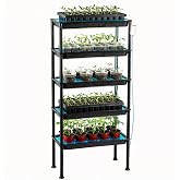 5‑Tier Ebb &amp; Flow Bottom‑Watering Plant Grow Shelves with Watering System | Greenhouse 1020 Seeds Starting Trays and Nursery Pots Plant Growing Rack with Timer Self Watering System