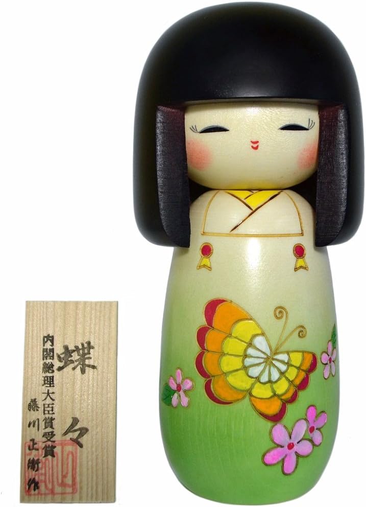 Usaburo Sosaku Kokeshi Doll Butterfly 2013-18 Made in Japan