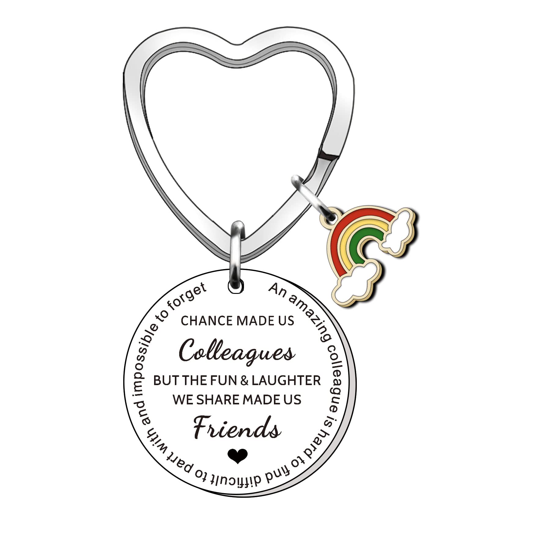 SMARGO Colleague Leaving Gifts For Women Coworker Work Bestie Friend Going Away Keyring Chance Made Us Colleagues But The Fun And Laughter We Share Made Us Friends
