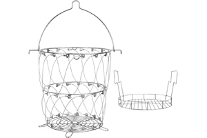 GLOWYE Turkey Fryer Basket & Bunk Bed Basket for Char-Broil Oil-Less Big Easy Accessories, Poultry Rotisserie Baskets, Replace for Char-Broil 6776791W06, 6584315P06