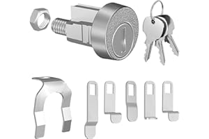 NVGUOES 1Pcs L-1172C National Mailbox Lock Replacement for C9100 with 3 Keys | Replacement for USPS Mailbox Key Lock, Nickel Finish