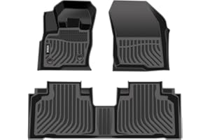 VIWIK Floor Mats Compatible for Ford Edge 2015-2024, TPE Rubber Car Mats All Weather Custom Floor Liners for 2015-2024 Edge Full Set 1st and 2nd Row Front & Rear Non-Slip Odorless
