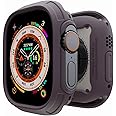 Elkson Made for Apple Watch Ultra 2 1 Bumper Case Screen Protector Kit 49mm Quattro Max Series Rugged, Military-Grade Durable Flexible Shockproof Protective Cover w/Tempered Glass for iWatch, Indigo