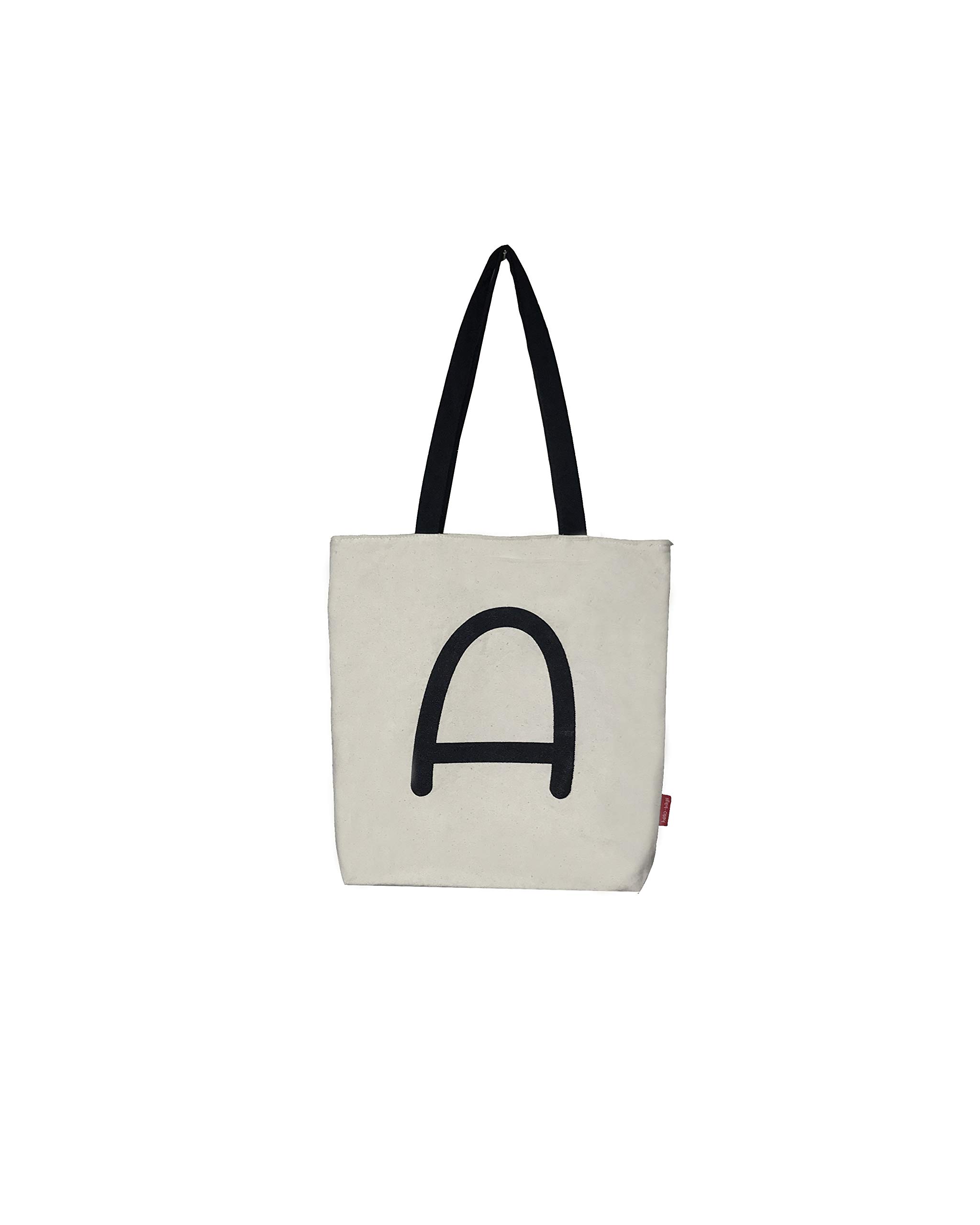 hello-bags. Canvas Tote Bag. Exterior: 100% Cotton. Includes zipper, lining and inside pocket. Packed in a gift kraft envelope. Model: “A”. Color: Ecru. Measurements: 37 * 38 cm.