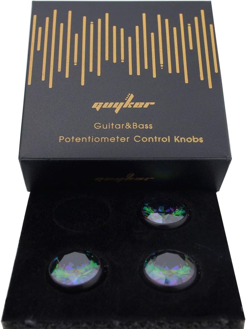 Guyker 3Pcs Ebony Potentiometer Control Knobs Dia. 6mm (0.24") Shaft Pots - Image 4
