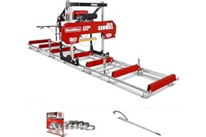 MechMaxx 36" MAX Portable Sawmill, ZONSEN 25HP 750cc V-Twin Gas Power Engine, 36" Board Width, 20' Track Length, (10 x Blades Included), Model SM-36MAX