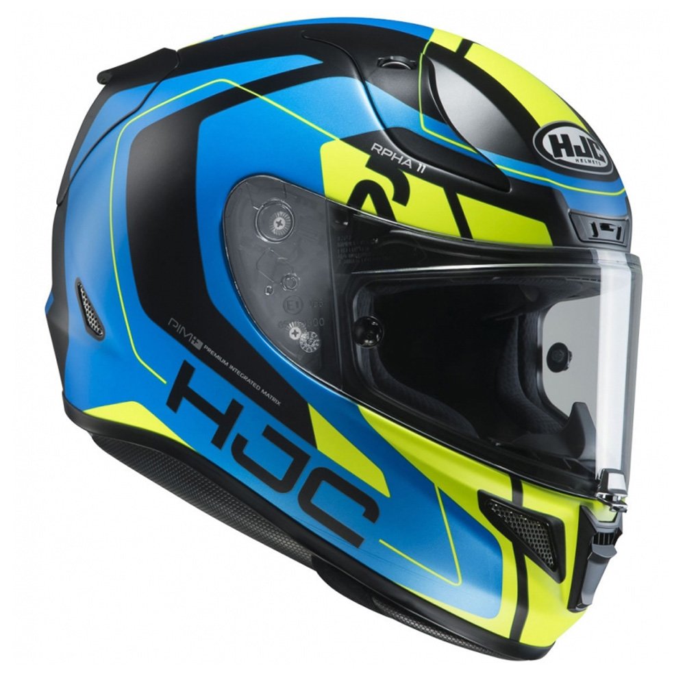 HJC Helmets Hjc Motorradhelm Rpha 11 Chakri BlauFluorescent (Small