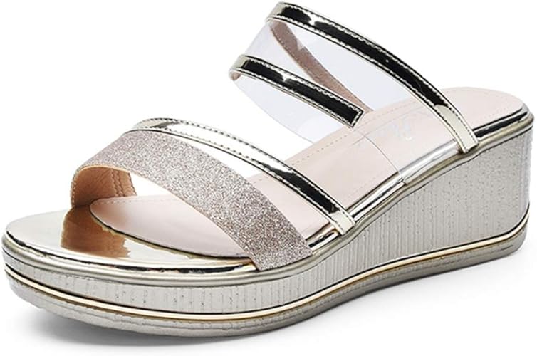 Amazon Yj6x クリアベルト サンダル ウェッジソール 厚底サンダル レディース 痛くならない 厚底 ウェッジサンダル ヒール 疲れない 幅広 レディースサンダル ミュール クッション 脱げない 厚底ウェッジソールサンダル 靴 甲高 Yj6x サンダル