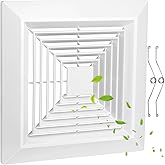 HSSHSYA 12x12Bathroom Exhaust Fan Cover with Springs Replacement Parts,ABS Plastic Square Ceiling Laminar Air Flow Air Condit