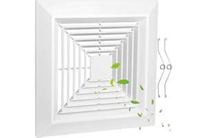 HSSHSYA 9x9Bathroom Exhaust Fan Cover with Springs Replacement Parts,ABS Plastic Square Ceiling Laminar Air Flow Air Conditio